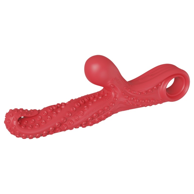 Monster Fuck - csiklókaros polipkar vibrátor (piros) 123298 termék bemutató kép