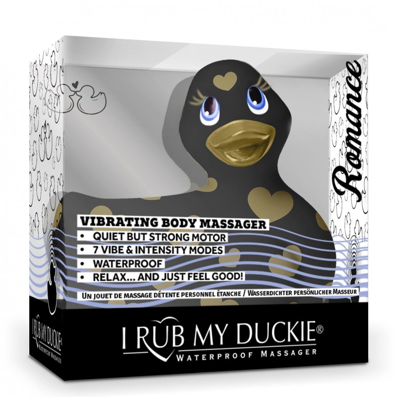 My Duckie Romance 2.0 - csikló vibrátor (fekete-arany) 30737 termék bemutató kép