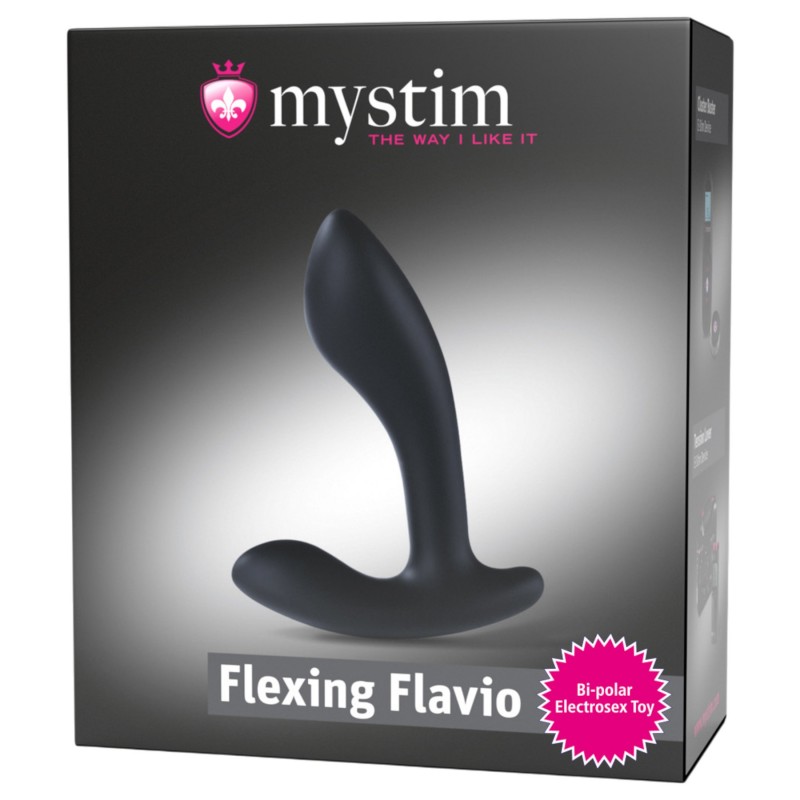 Mystim Flexing Flavio - elektro prosztata vibrátor (fekete) 126684 termék bemutató kép