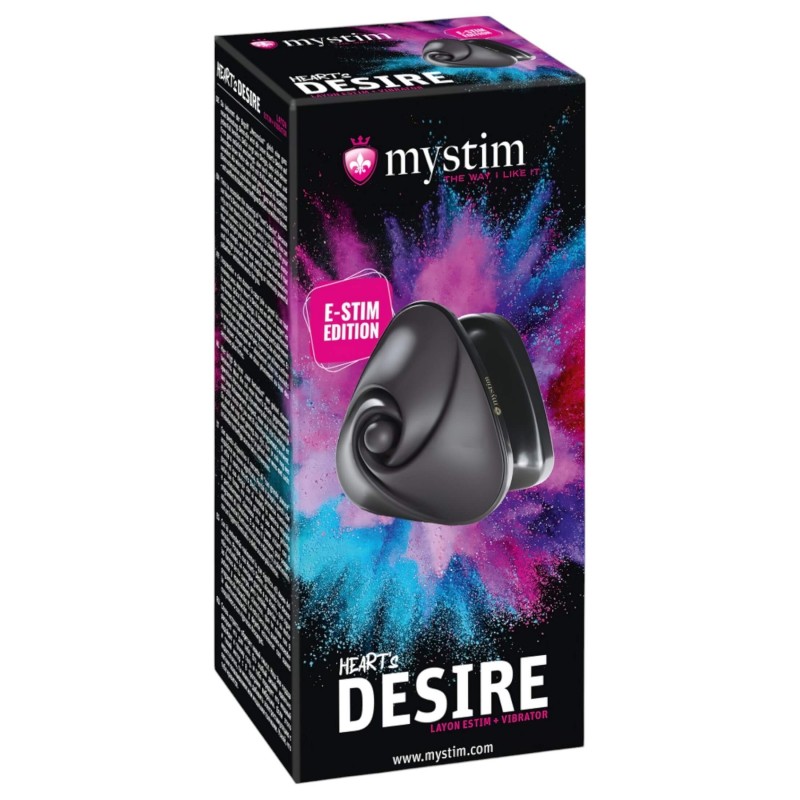 Mystim Heart's Desire - elektro csikló vibrátor (fekete) 117667 termék bemutató kép