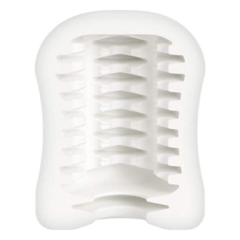 Mystim MasturbaTIN Ribbed Rita - lamellás maszturbátor (fehér) 96296 termék bemutató kép