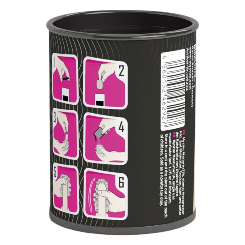 Mystim MasturbaTIN Swirl Girl - hullámos maszturbátor (fehér) 96300 termék bemutató kép