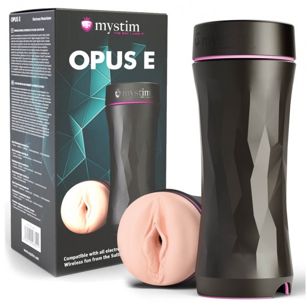 mystim Opus E Vagina - elektro műpunci (natúr-fekete)