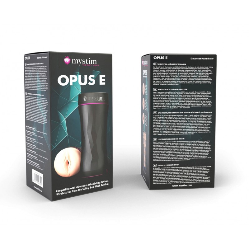 mystim Opus E Vagina - elektro műpunci (natúr-fekete) 29018 termék bemutató kép