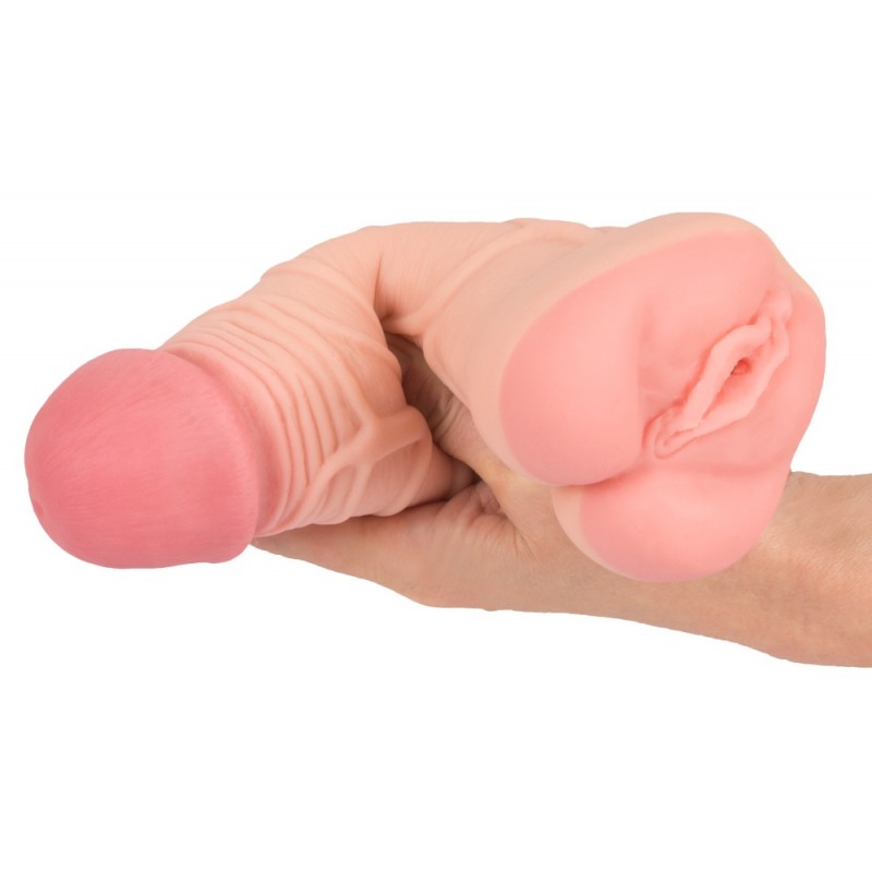 Nature Skin - 2in1 műpunci és péniszköpeny (natúr) 47955 termék bemutató kép