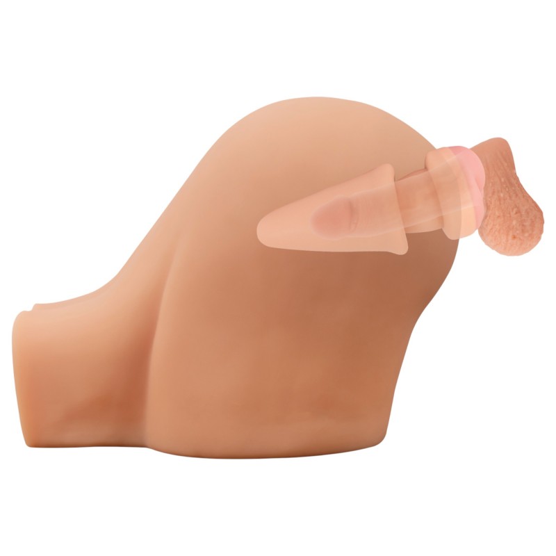 Nature Skin - anál plug és péniszköpeny (natúr) 125288 termék bemutató kép