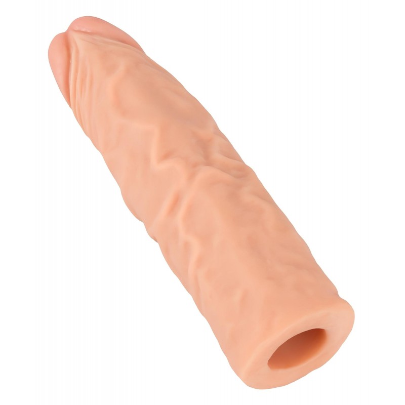 Nature Skin - hosszabbító, vastagító péniszköpeny (19,5 cm) 131574 termék bemutató kép