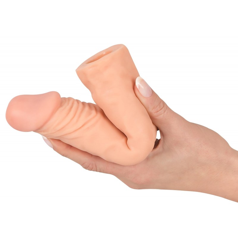 Nature Skin - hosszabbító, vastagító péniszköpeny (19,5 cm) 131578 termék bemutató kép