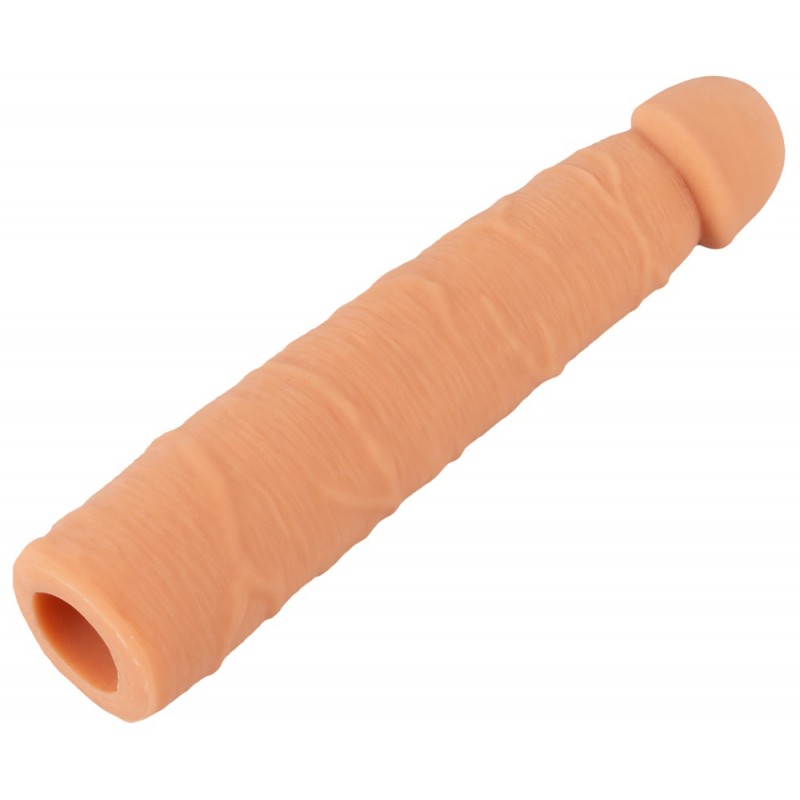 Nature Skin - hosszabbító, vastagító péniszköpeny (24cm) 73576 termék bemutató kép