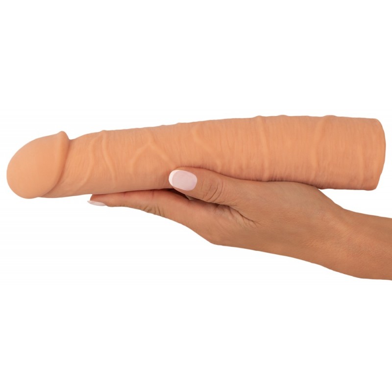 Nature Skin - hosszabbító, vastagító péniszköpeny (24cm) 73577 termék bemutató kép