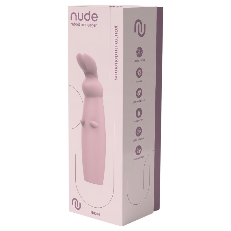 Nude Hazel - akkus nyuszis csikló vibrátor (lila) 117007 termék bemutató kép