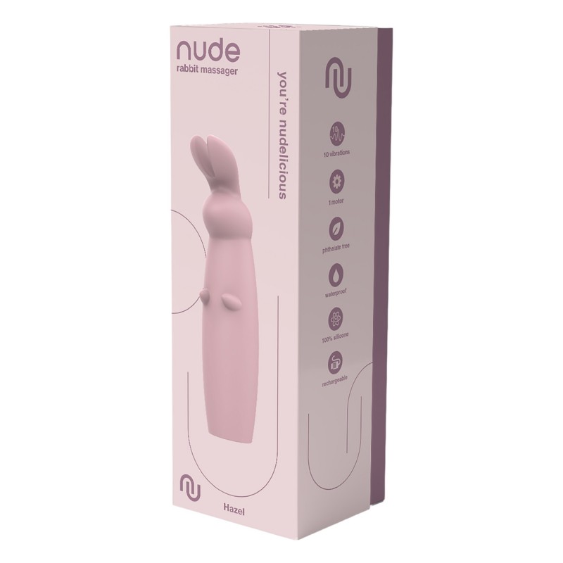 Nude Hazel - akkus nyuszis csikló vibrátor (lila) 95271 termék bemutató kép