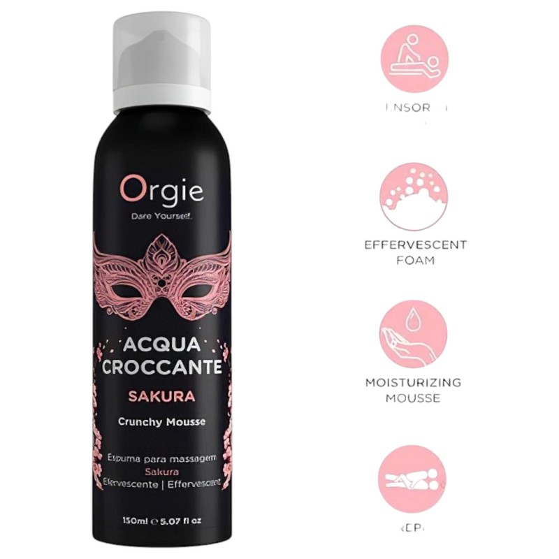 Orgie Acqua Croccante - masszázs hab - cseresznyevirág (150 ml) 135334 termék bemutató kép