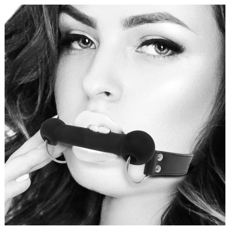 Ouch! - csont alakú szájpecek (fekete) 126699 termék bemutató kép