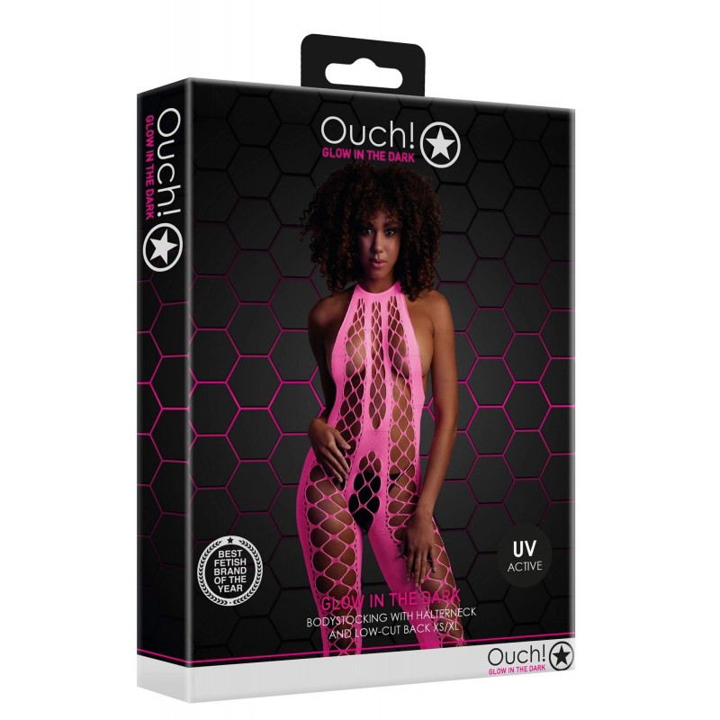 Ouch! - foszforeszkáló nyitott overál (pink) 80079 termék bemutató kép
