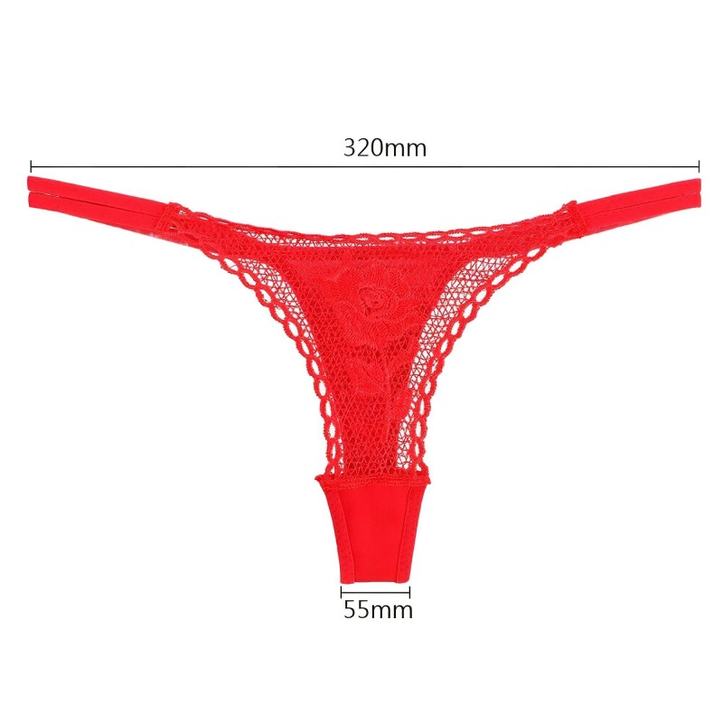 Panty Rose - piros rózsaszálba rejtett tanga (S-L) 153286 termék bemutató kép