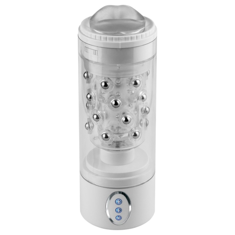 PDX Roto-Bator - vibrációs szájmaszturbátor (fehér) 127221 termék bemutató kép