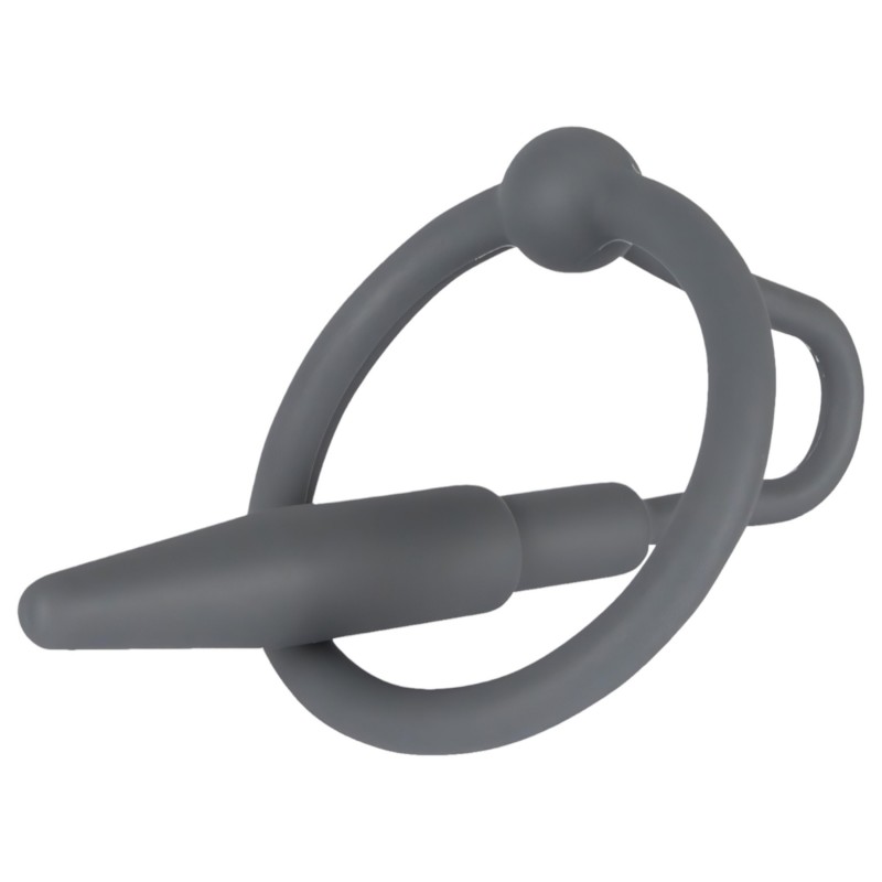 Penisplug - szilikon makkgyűrű kúpos dilátorral (szürke) 120267 termék bemutató kép