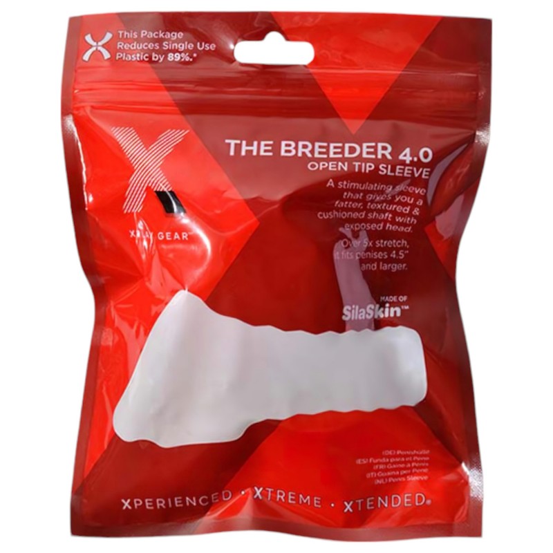 Perfect Fit Breeder - nyitott péniszköpeny (10 cm) - fehér 114391 termék bemutató kép
