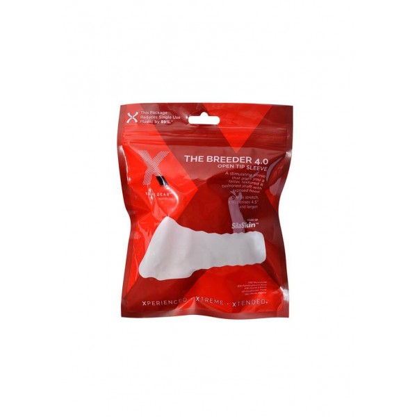 Perfect Fit Breeder - nyitott péniszköpeny (10 cm) - fehér