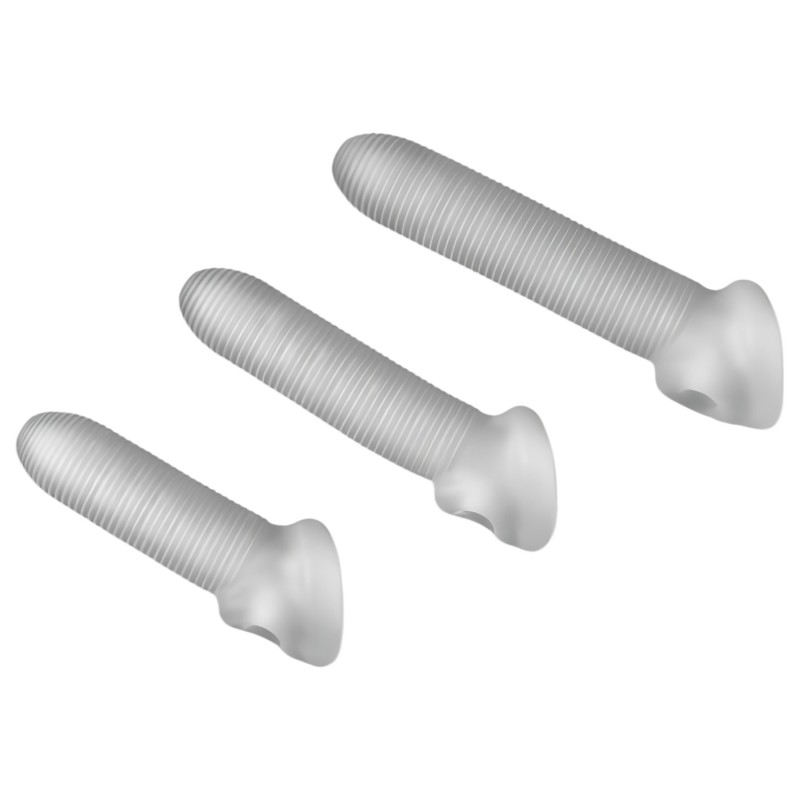 Perfect Fit - Fat Boy Micro Ribbed - péniszköpeny (15 cm, fehér) 136188 termék bemutató kép