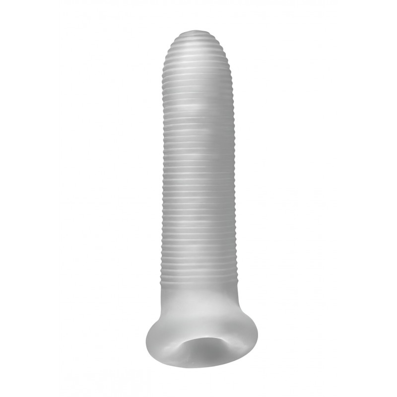 Perfect Fit - Fat Boy Micro Ribbed - péniszköpeny (17 cm, fehér) 136015 termék bemutató kép