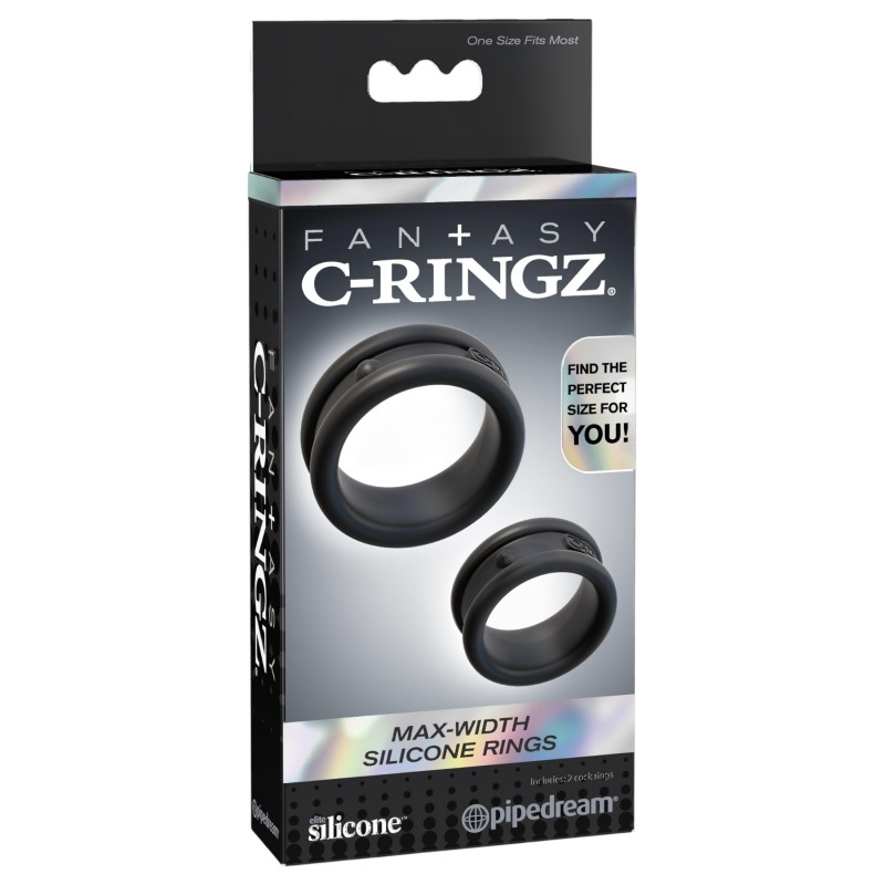 Pipedream - Fantasy C-Ringz - pénisz- és heregyűrű (fekete) 136922 termék bemutató kép