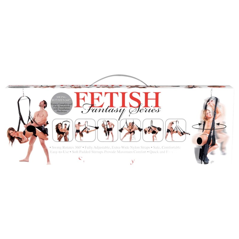 Pipedream Fetish Fantasy - 360 fokos forgó szexhinta pároknak (fekete) 163361 termék bemutató kép