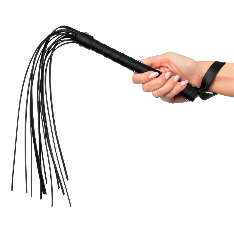Pipedream - Fetish Fantasy Deluxe Cat-O-Nine - korbács - fekete (65cm) 136738 termék bemutató kép