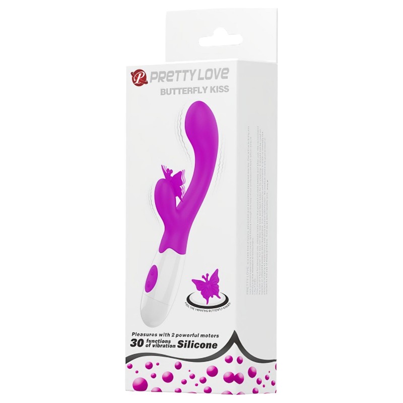 Pretty Love Butterfly Kiss - csiklókaros vibrátor (pink) 112453 termék bemutató kép