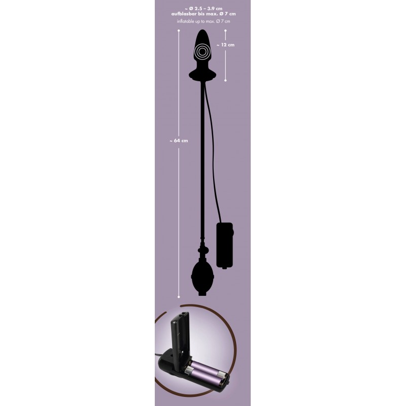 You2Toys - pumpálható anál vibrátor (fekete) 33480 termék bemutató kép