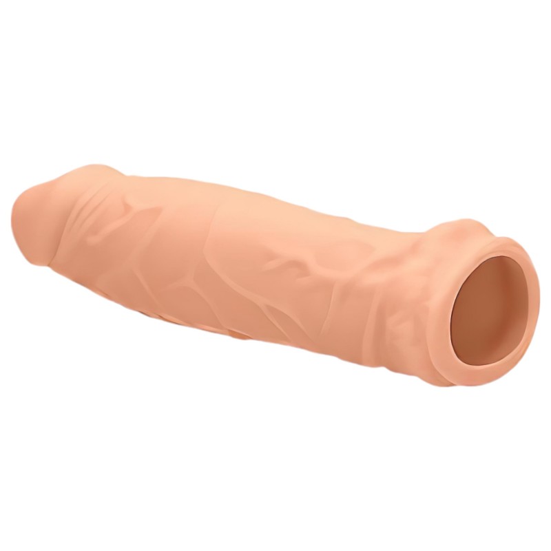 RealRock Penis Sleeve 6 - péniszköpeny (17 cm, testszínű) 144489 termék bemutató kép