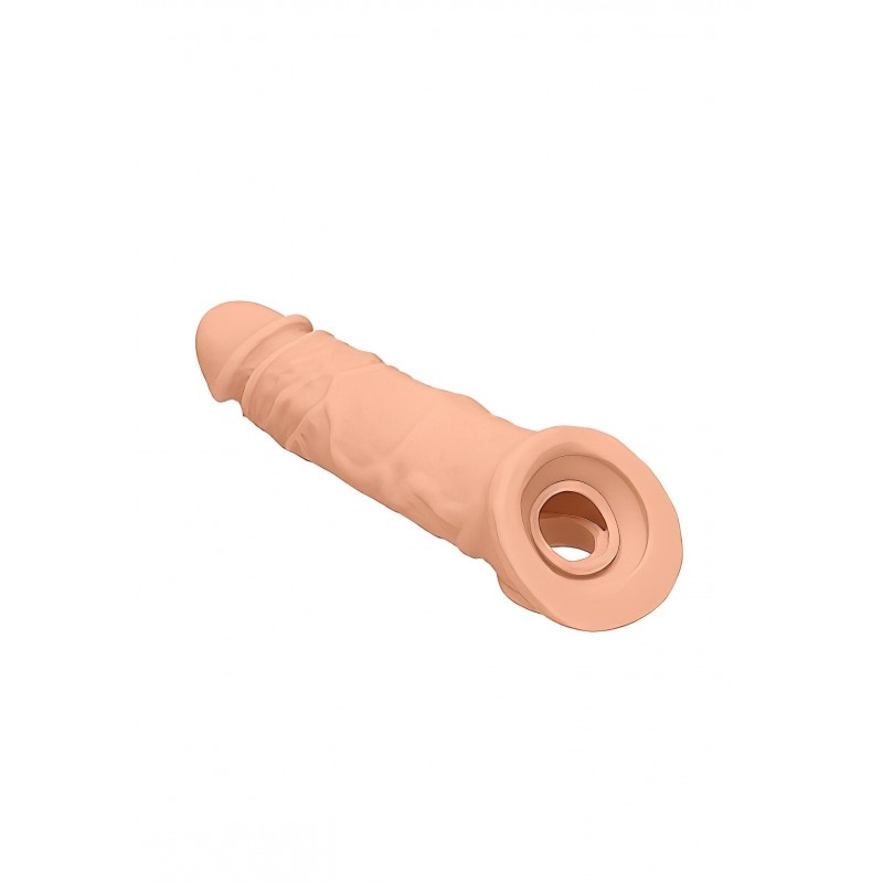 RealRock Penis Sleeve 8 - péniszköpeny (21 cm, natúr) 131685 termék bemutató kép