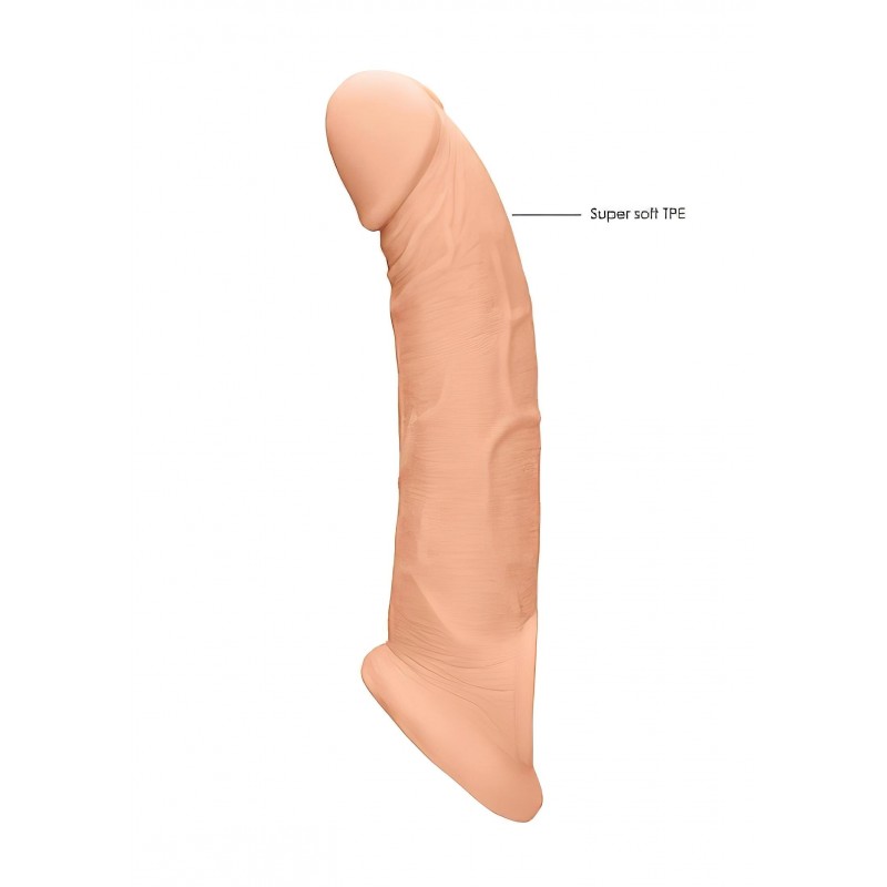 RealRock Penis Sleeve 9 - péniszköpeny (21,5 cm, natúr) 131662 termék bemutató kép