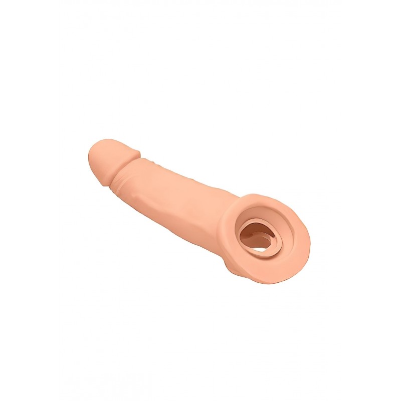 RealRock Penis Sleeve 9 - péniszköpeny (21,5 cm, natúr) 131665 termék bemutató kép