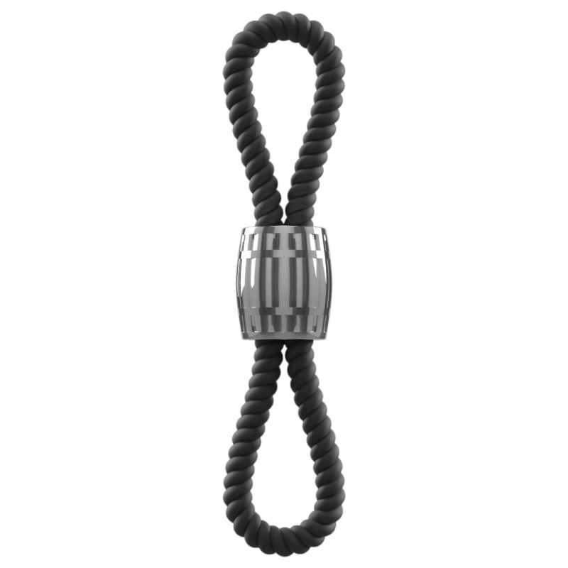 Rebel Heavy Rope - állítható pénisz-és heregyűrű (fekete) 111655 termék bemutató kép