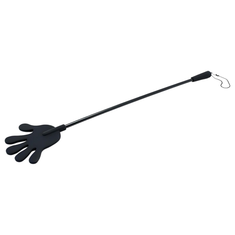 Rimba - szilikon lovaglópálca kezecskével - 40 cm (fekete) 129259 termék bemutató kép
