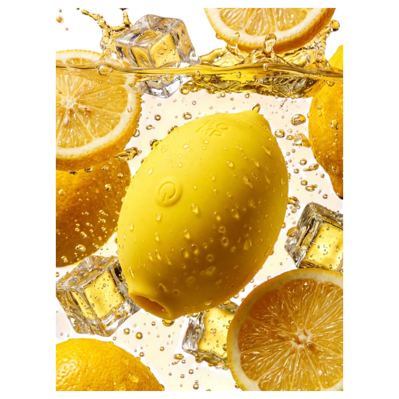 Romp Lemon Crush - citrom alakú léghullámos csiklóizgató (sárga) 168052 termék bemutató kép