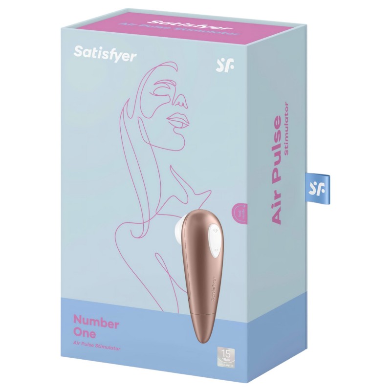Satisfyer 1 Number One - léghullámos csiklóizgató (barna) 112983 termék bemutató kép
