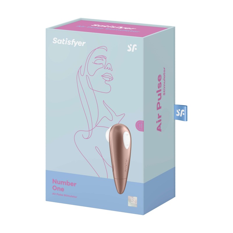 Satisfyer 1 Number One - léghullámos csiklóizgató (barna) 50346 termék bemutató kép