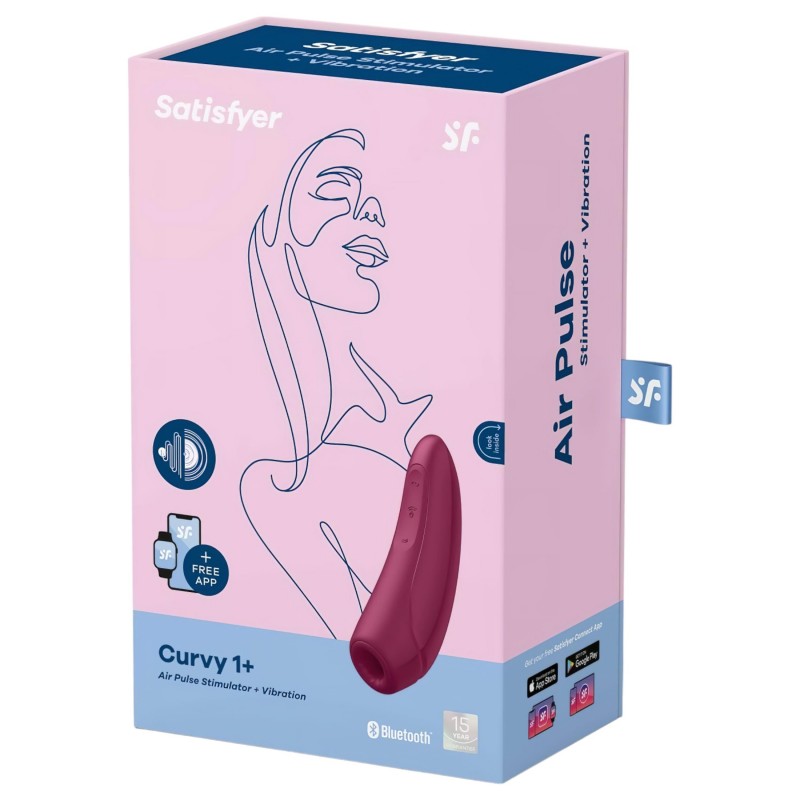 Satisfyer Curvy 1+ - App-vezérelt léghullámos csiklóizgató (piros) 146262 termék bemutató kép