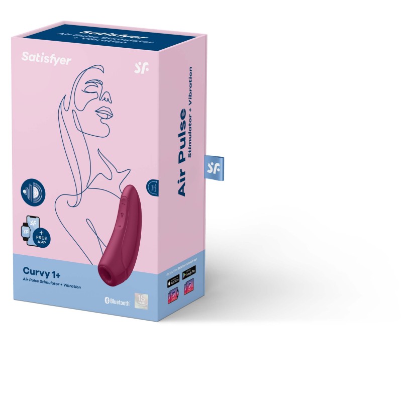 Satisfyer Curvy 1+ - okos léghullámos csiklóizgató (piros) 38591 termék bemutató kép