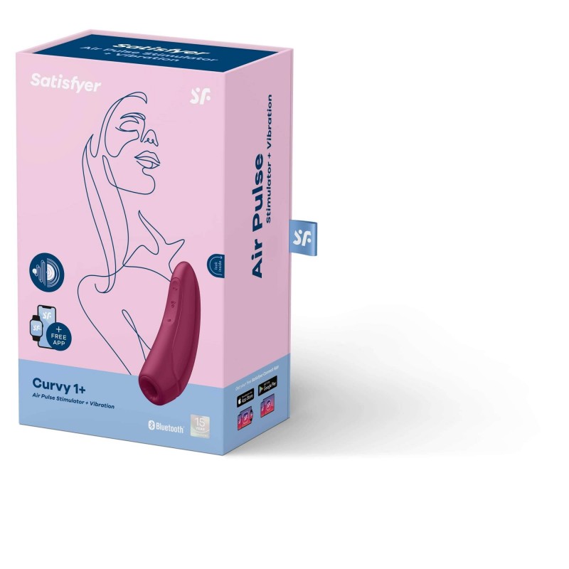 Satisfyer Curvy 1+ - okos léghullámos csiklóizgató (piros) 88340 termék bemutató kép