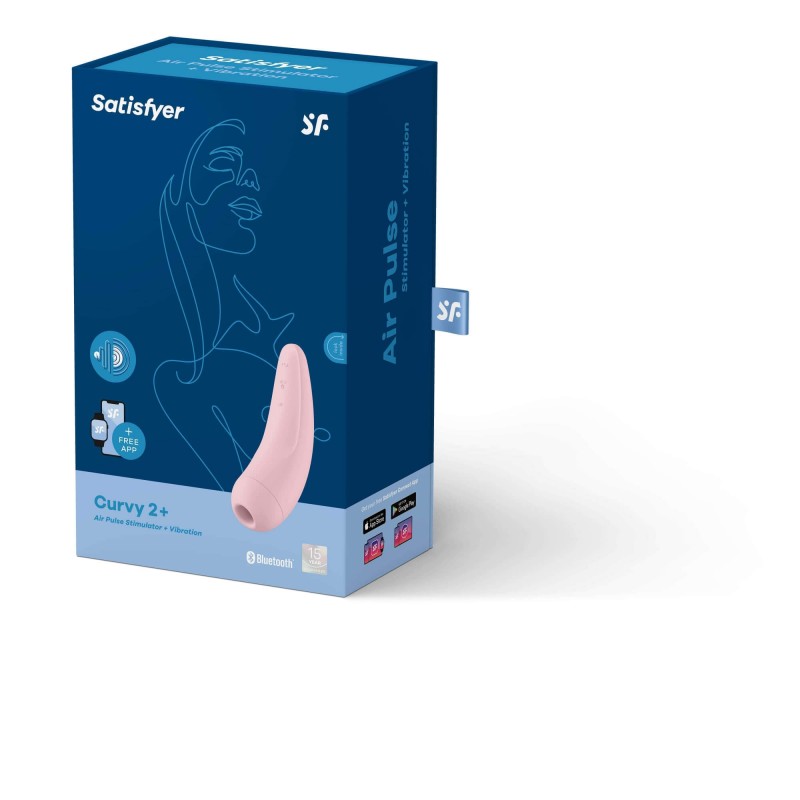Satisfyer Curvy 2+ - okos léghullámos csiklóizgató (pink) 83682 termék bemutató kép