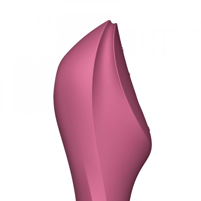 Satisfyer Curvy Trinity 3 - léghullámos 2in1 vibrátor (piros) 83449 termék bemutató kép