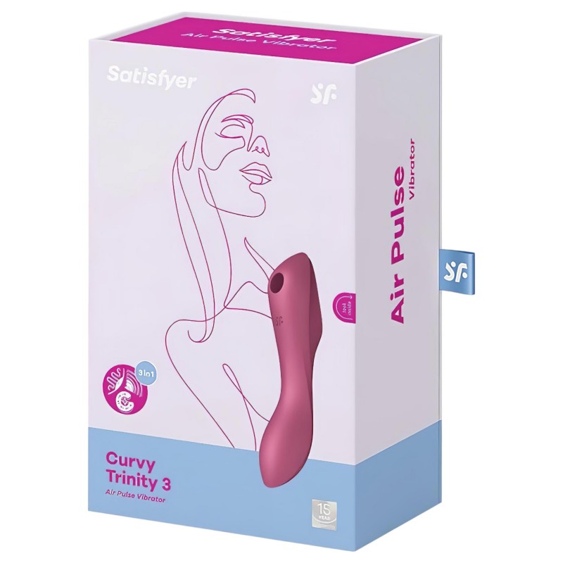 Satisfyer Curvy Trinity 3 - léghullámos 2in1 vibrátor (piros) 100913 termék bemutató kép