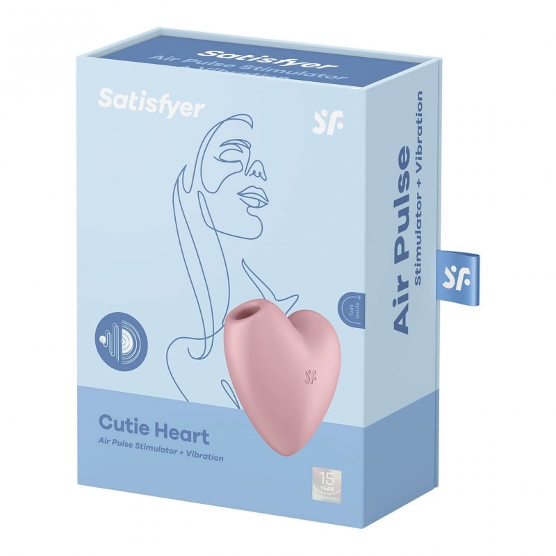 Satisfyer Cutie Heart - akkus léghullámos csikló vibrátor (pink) 54900 termék bemutató kép