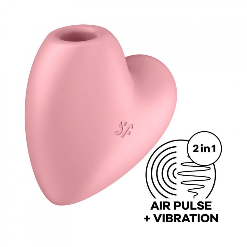 Satisfyer Cutie Heart - akkus léghullámos csikló vibrátor (pink) 54901 termék bemutató kép