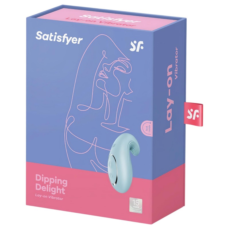 Satisfyer Dipping Delight - akkus csikló vibrátor (kék) 117138 termék bemutató kép