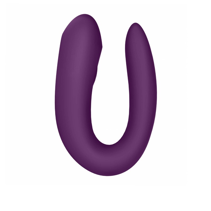 Satisfyer Double Joy - okos, vízálló párvibrátor (lila) 39020 termék bemutató kép